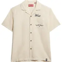 Superdry Merchant Resort Short Sleeve Shirt Beige 2XL Homme