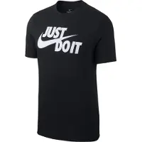 Nike T-Shirt 'Swoosh' noir / blanc
