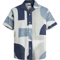 Jack & Jones Blacarnaby Print Resort Plus Size Short Sleeve Shirt Multicolore 4XL Homme