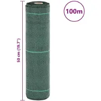 vidaXL Membrane anti-mauvaises herbes verte 0,5 x 100 m PP