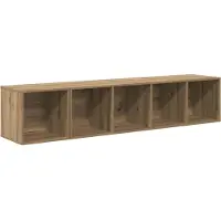 vidaXL : Ensemble de 2 meubles TV, style artisanal, en bois imitation chêne