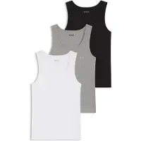 BOSS pour homme. 50542132 Lot de 3 gilets blancs, gris, noirs (S), Casuel, Coton, Sans manches / bretelles