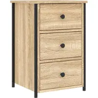 vidaXL Tables de chevet 2 pcs chêne sonoma 40x36x60 cm bois ingénierie