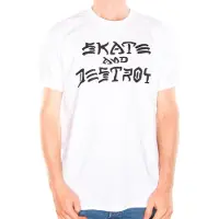 Thrasher Skate And Destroy Short Sleeve T-shirt Blanc XL Homme