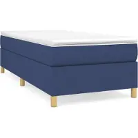 vidaXL Cadre de lit sans matelas bleu 120x190 cm Tissu