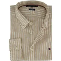 Tommy Hilfiger Chemise beige foncé / blanc