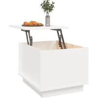 vidaXL Table basse blanche 40x50x35 cm pin massif