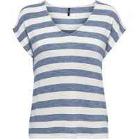 ONLY T-shirt saphir / blanc