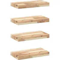 vidaXL Étagères flottantes 4 pcs 40x20x4 cm acacia massif non traité