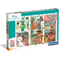 Clementoni Puzzle CLE 104 maxi SuperKolor Disney, classe 25016