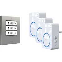 M-E Modern-Electronics m-e 100168 Funkklingel Komplett-Set beleuchtet, klangaktiv, m (Funk)