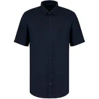 Armani Exchange pour homme. XM001223AF14619UB101 Chemise décontractée marine (XL), Casuel, Lin, Manche courte