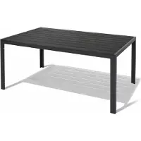 Mojawo Table de jardin table à manger aluminium anthracite / noir L150xl90xH74cm