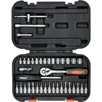 Sthor jeu d'outils 38 pièces, jeu de clés à douilles 1/4 ; 3,5 -14mm Coffret de cliquets