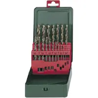 Metabo Jeu de forets pour le métal 627157000 HSS 19 pièces 1 mm, 1.5 mm, 2 mm, 2.5 mm, 3 mm, 3.5 mm, 4 mm, 4.5 mm, 5 mm