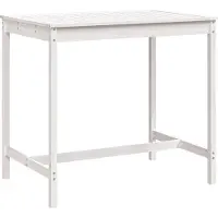 vidaXL Table de jardin blanche 121x82,5x110 cm Pin massif