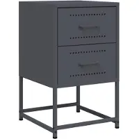 vidaXL Table de chevet anthracite 36x39x60,5 cm acier