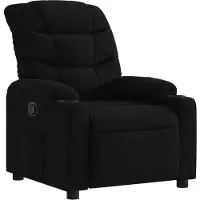 vidaXL Fauteuil relax noir tissu