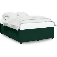 vidaXL Cadre de lit sans matelas vert foncé 160x200 cm velours
