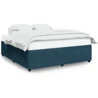 vidaXL Sommier bleu 200x200 cm velours