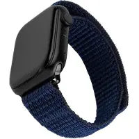 FIXED Hurtel Bracelet en nylon pour Apple Watch 42/44/45/46 mm - Bleu foncé