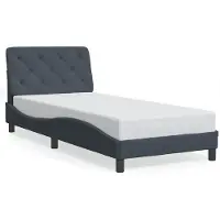 vidaXL Cadre de lit sans matelas gris foncé 90x190 cm velours