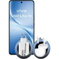 Vivo V60 Lite 5G + BUD 17,2 cm (6.77") Double SIM Android 15 8 Go 256 Go 6500 mAh Noir