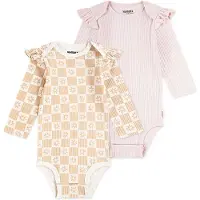 Huggies Clothes 1z2876 Long Sleeve Body 2 Units Beige,Rose 24 Months Fille