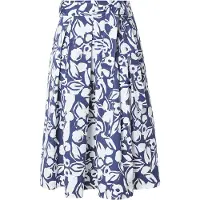 More & more Jupe bleu foncé / blanc