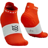 Compressport Chaussettes Pro Racing v4.0 Run Low Rouge Blanc, Taille T1