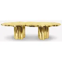 Casa Padrino Luxus Esstisch Gold 270 x 133 x H. 76 cm - Table de cuisine moderne en métal massif - Meubles de salle à manger de luxe - Qualité de luxe