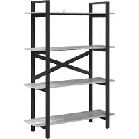 vidaXL Étagère Gris Sonoma 100 x 33,5 x 140 cm Bois d'ingénierie