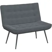vidaXL Banc gris foncé 110x74x84 cm velours