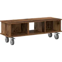 vidaXL Meuble TV Bois ancien 100 x 35 x 35 cm Bois d'ingénierie
