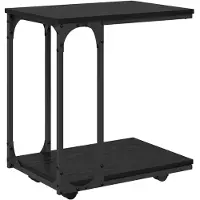 vidaXL Table d'appoint Chêne noir 50 x 35 x 55,5 cm Bois d'ingénierie