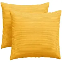 vidaXL Coussins de canapé 2 pcs Jaune clair 45 x 45 cm