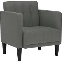 vidaXL Fauteuil avec accoudoirs gris foncé 53 cm Tissu