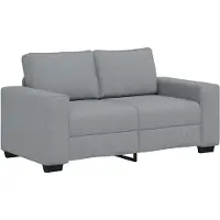 vidaXL Canapé 2 places Gris clair 160x77x82 cm Tissu