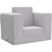 vidaXL Canapé-lit pour enfants Gris clair Peluche douce