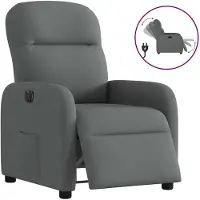 vidaXL Fauteuil relax électrique gris foncé Tissu