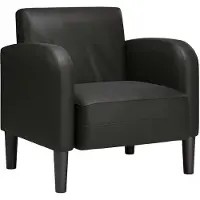 vidaXL Fauteuil avec accoudoirs noir 54 cm similicuir