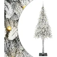vidaXL Sapin de Noël avec 300 LED Blanc 210 cm PE et Acier