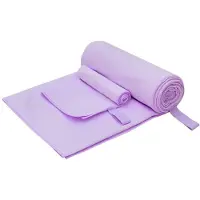 vidaXL Set de serviettes de sport 2 pcs Violet tissu