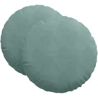 vidaXL Coussins de siège 2 pcs Vert Mer Ø 40 x 13 cm Velours