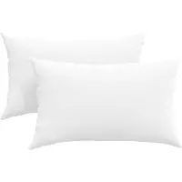 vidaXL Coussins de canapé 2 pcs Blanc 50 x 30 cm tissu