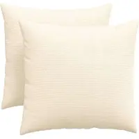 vidaXL Coussins de canapé 2 pcs Crème 50 x 50 cm