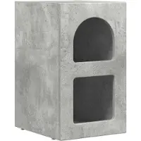 vidaXL Table de chevet Gris béton 29,5 x 35 x 50 cm Bois d'ingénierie