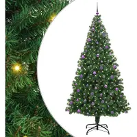 vidaXL Sapin de Noël artificiel Vert 240 cm PVC, Acier et Plastique