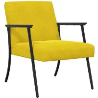 vidaXL fauteuil Jaune 59 x 75 x 78 cm Velours