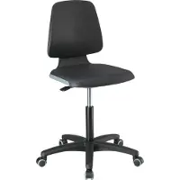 BIMOS Siège pivotant pour laboratoire LABSIT, sans accoudoirs, avec roulettes, hauteur du dossier 420 mm, similicuir, anthracite